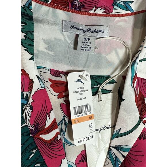 Tommy Bahama Colorful Floral Button Shirt Long Sleeve Size S/P NWT $188 100%Silk - Picture 3 of 5